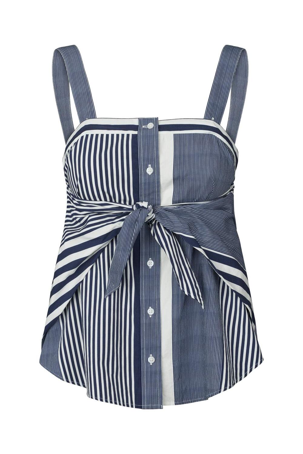 Bibs top - Navy stripe